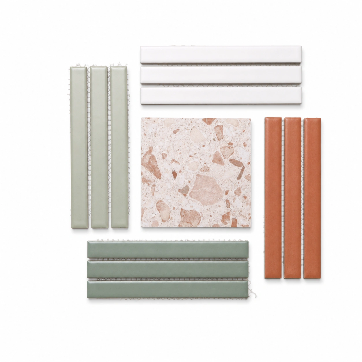 Terrazzo Rosso Crema & Botanica Sample Pack | Design Tiles