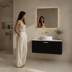 Ballina 900mm Wall Hung Vanity Package with Taj Mahal Top