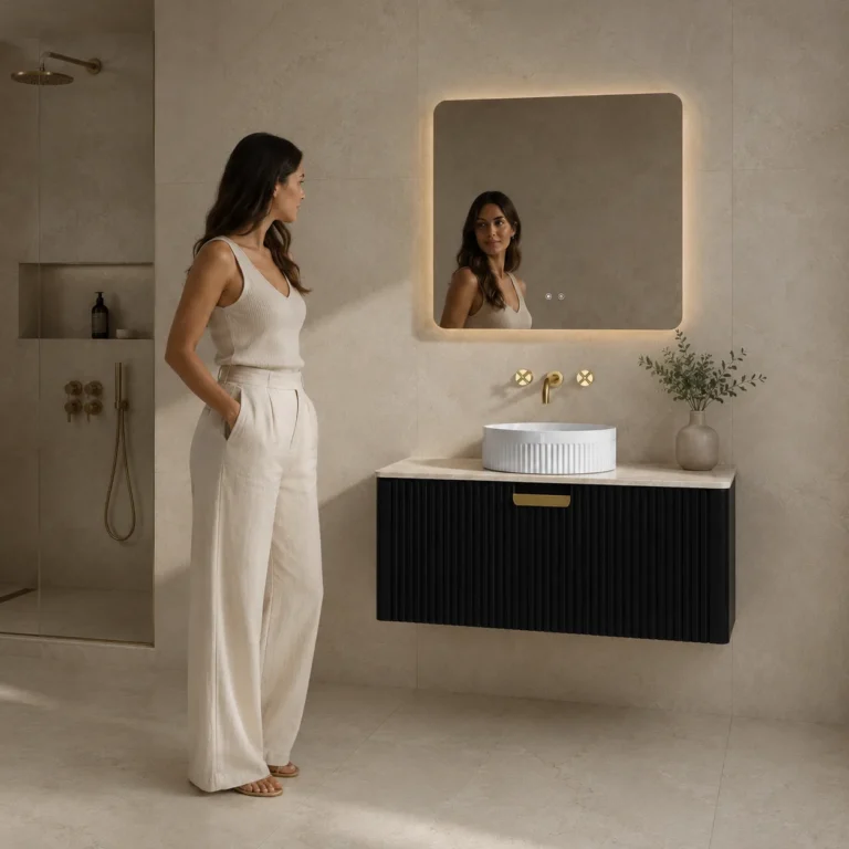 Ballina 900mm Wall Hung Vanity Package with Taj Mahal Top