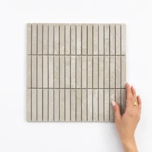 Stack Botticino Honed Marble Mosaic | 304x304mm