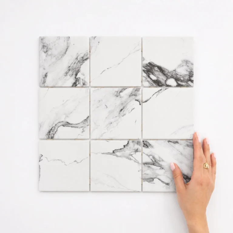Calacatta Mosaic 97x97 Pool Tile | Square Pool Mosaic