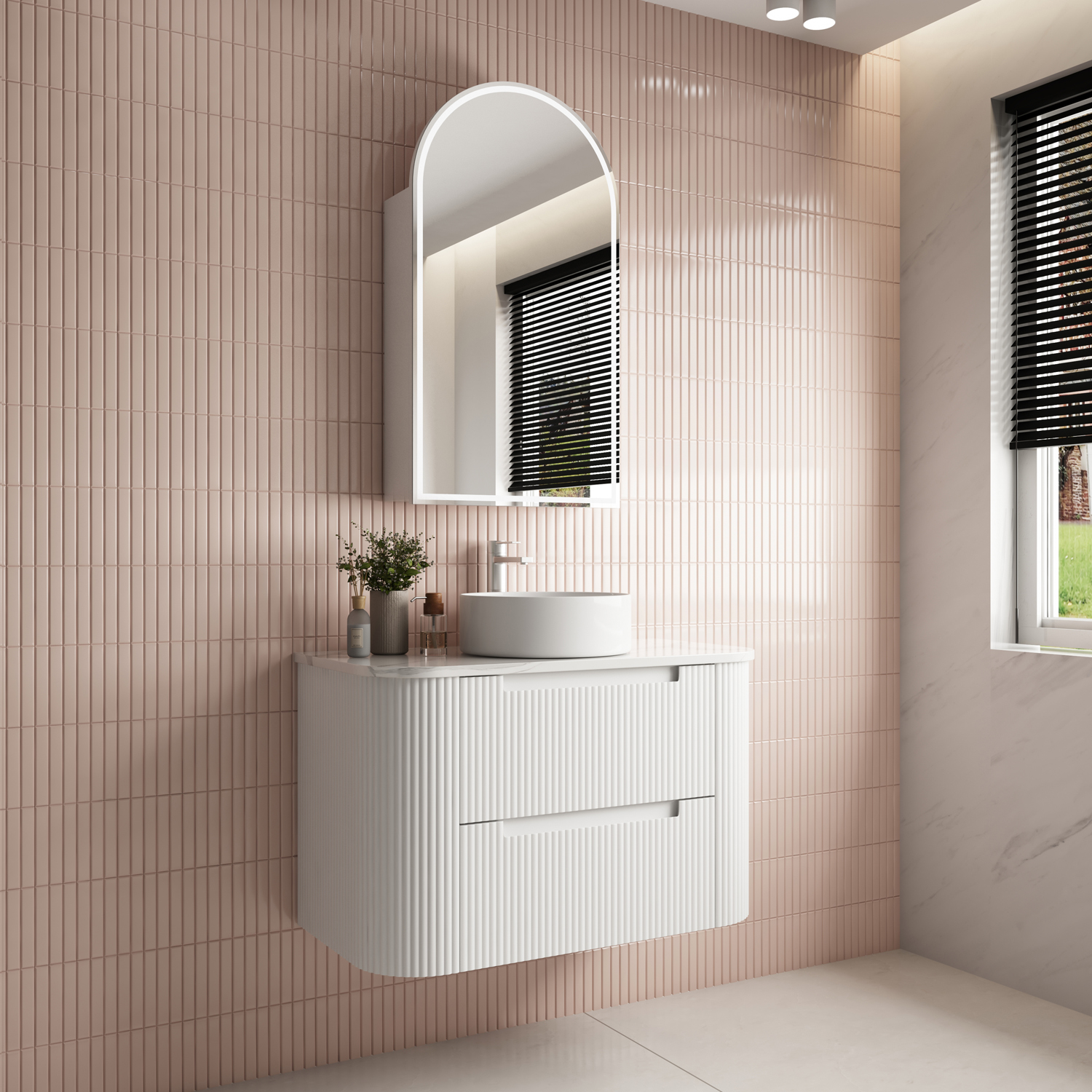 Aulic Curva Wall Hung Vanity 900mm