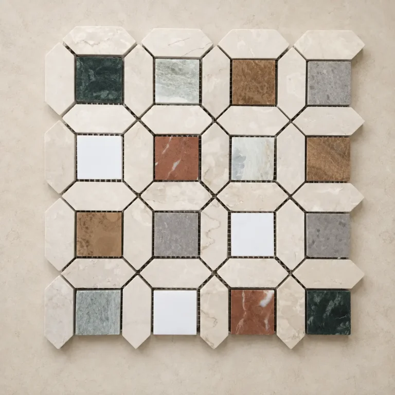 Safi Honed Marble Mosaic | Natural Stone Floor & Wall Mosaic
