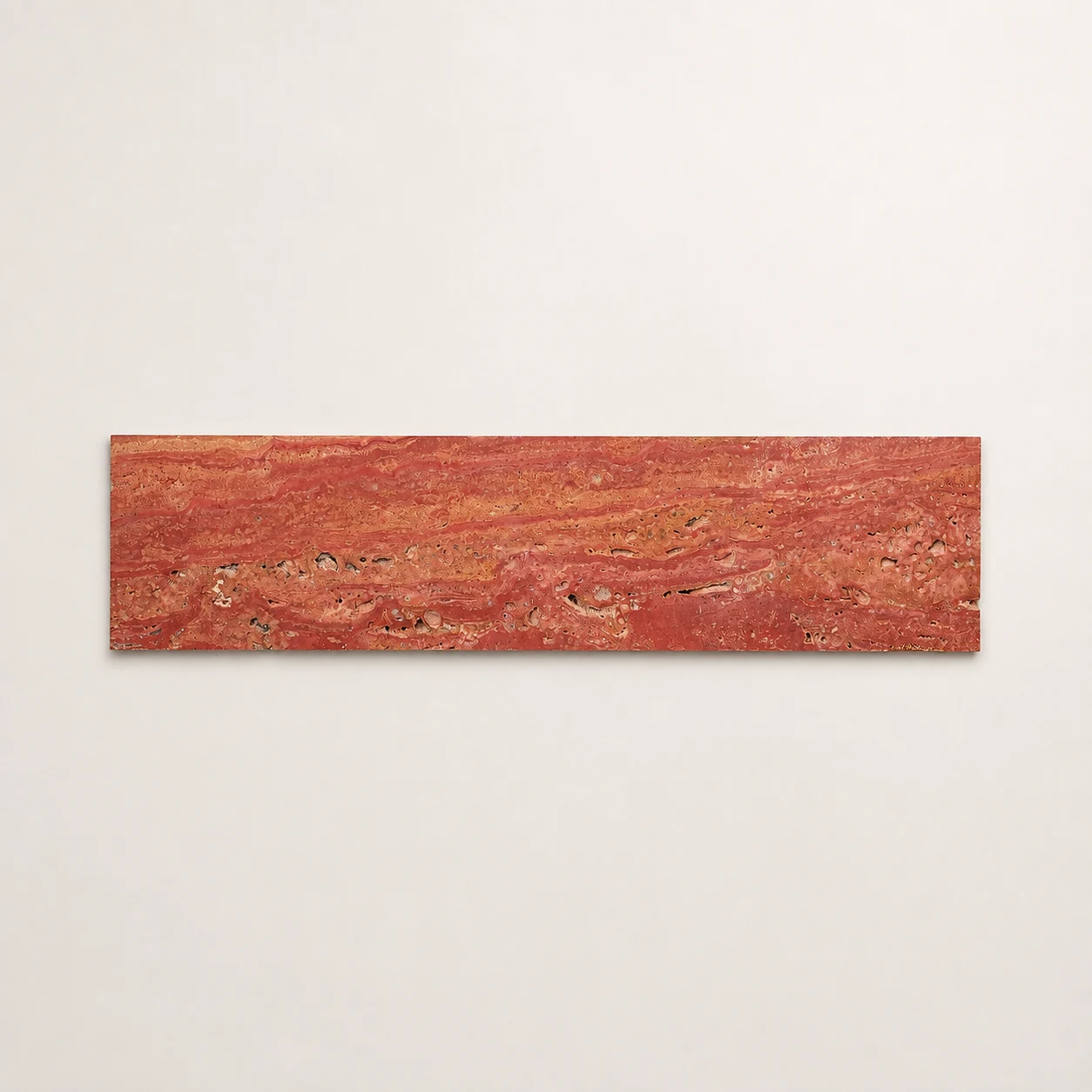 Subway Red Travertine Honed Tile 75x305 | Natural Stone