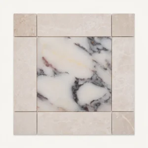 Tuscan Dot Marble Mosaic Set - Viola | Botticino